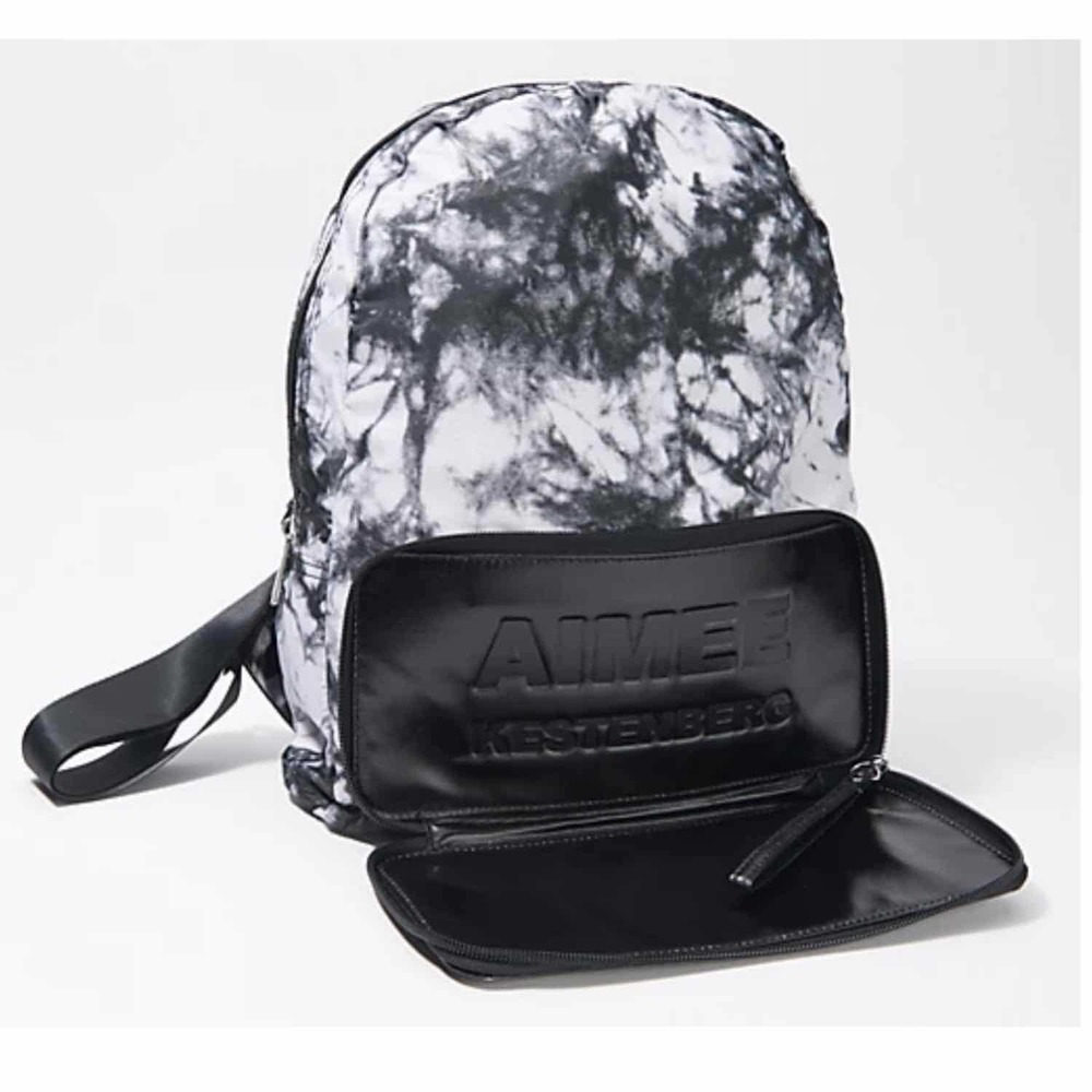 Aimee Kestenberg Nylon Packable Backpack Leather … - image 3